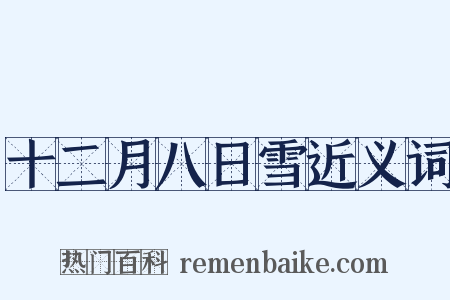 十二月八日雪近义词是什么意思的图片